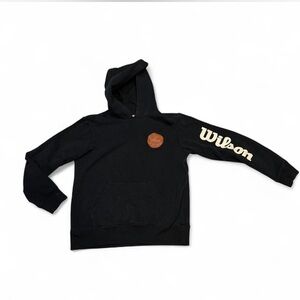 Wilson Black Hoodie with Cream Logo